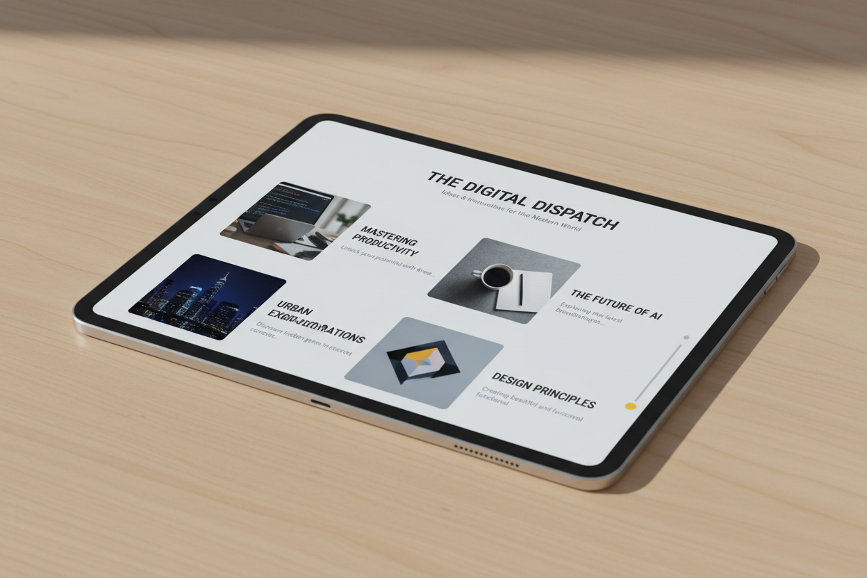 BLOG POSTS ON TABLET